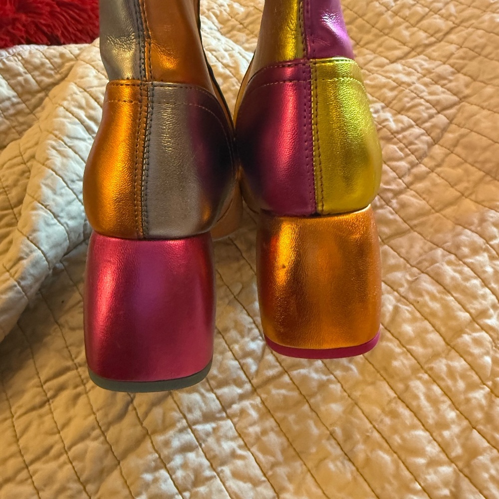 Sam Edelman circus colorblock boots size 6 boot - Picture 5 of 6